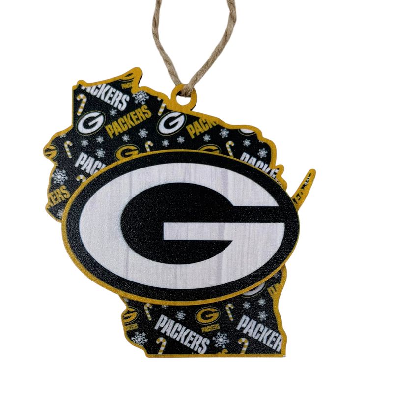 Green Bay Packers Team State Wooden Christmas Ornament Green Bay Packers Team State Wooden Christmas Ornament