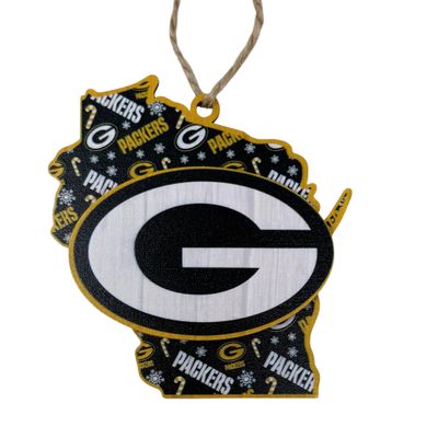 Green Bay Packers Team State Wooden Christmas Ornament Green Bay Packers Team State Wooden Christmas Ornament