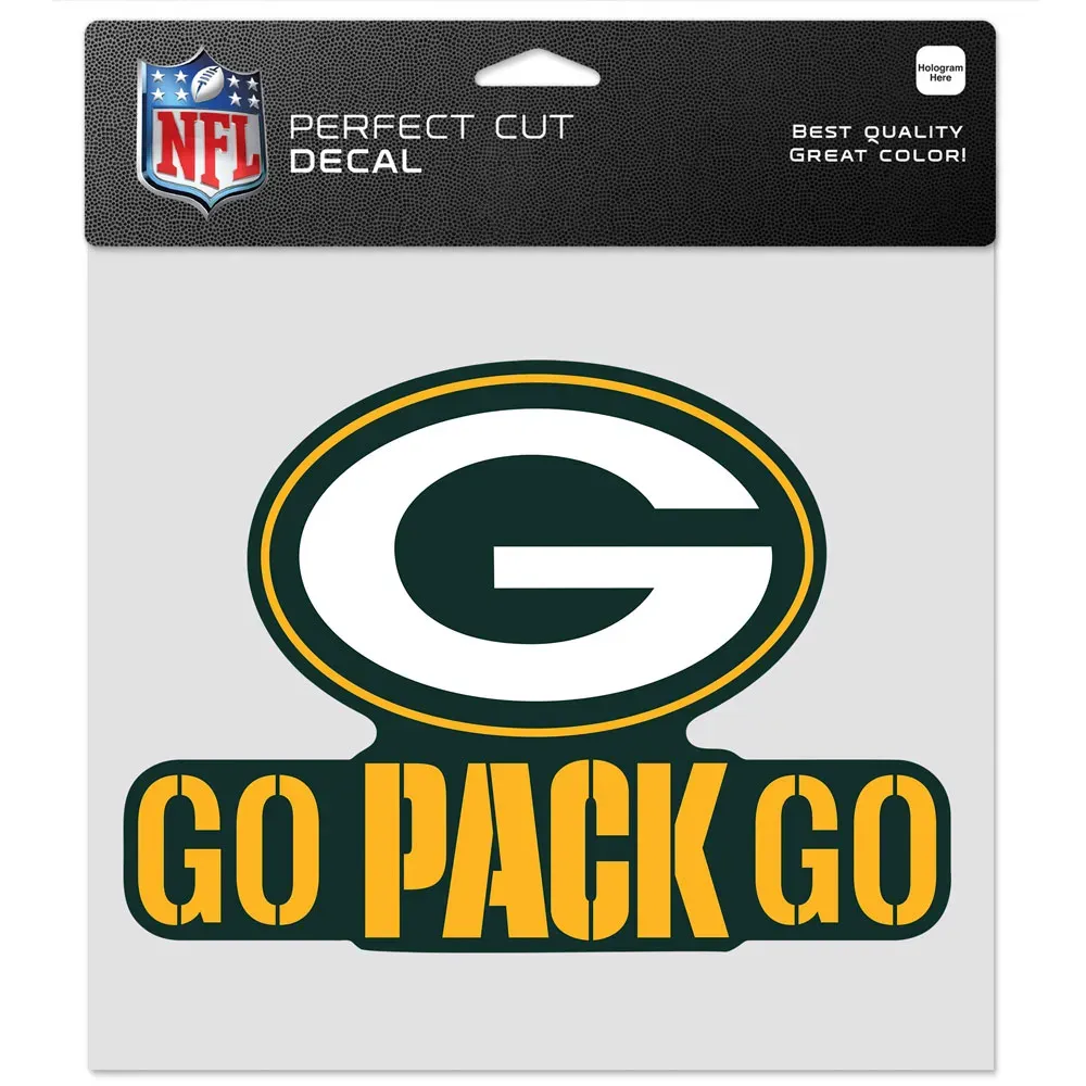 Green Bay Packers Go Pack Go 8 Green Bay Packers Go Pack Go 8" x 8" Perfect Cut Color Decal