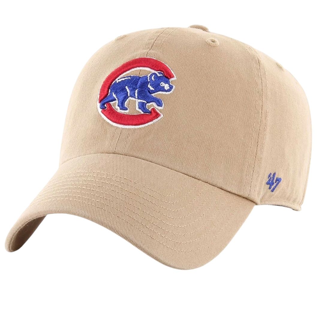 Chicago Cubs Men’s Khaki 47 Brand Clean Up Adjustable Hat