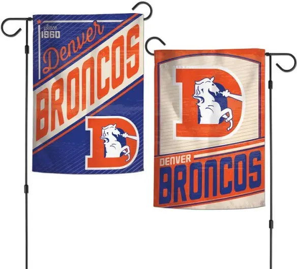 Denver Broncos Historic 12.5 Denver Broncos Historic 12.5" x 18" Premium 2-Sided Garden Flag