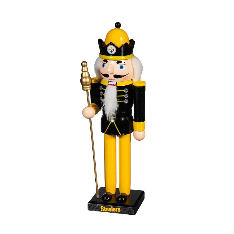 Pittsburgh Steelers 12” x 3” Wooden Nutcracker Statue