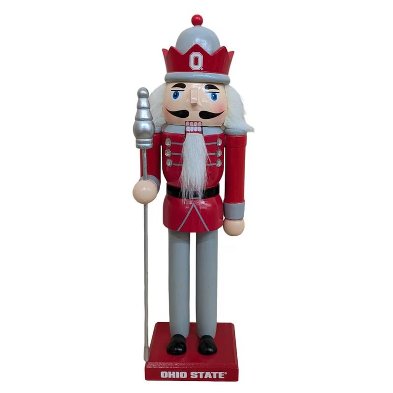 Ohio State Buckeyes 12” x 3” Wooden Nutcracker Statue Ohio State Buckeyes 12” x 3” Wooden Nutcracker Statue