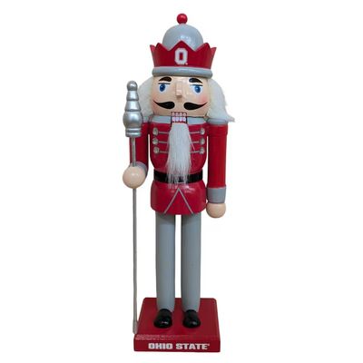 Ohio State Buckeyes 12” x 3” Wooden Nutcracker Statue