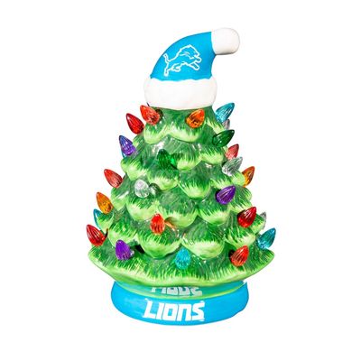 Detroit Lions 8" Light Up Ceramic LED Christmas Tree