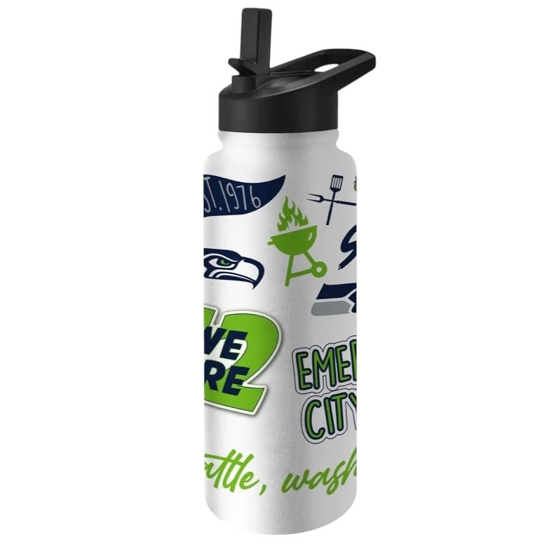 Seattle Seahawks 34oz Native Quencher Bottle Seattle Seahawks 34oz Native Quencher Bottle