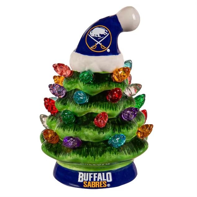 Buffalo Sabres 4" Ceramic LED Christmas Tree