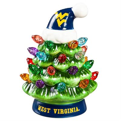 West Virginia Mountaineers 4" Ceramic LED Christmas Tree