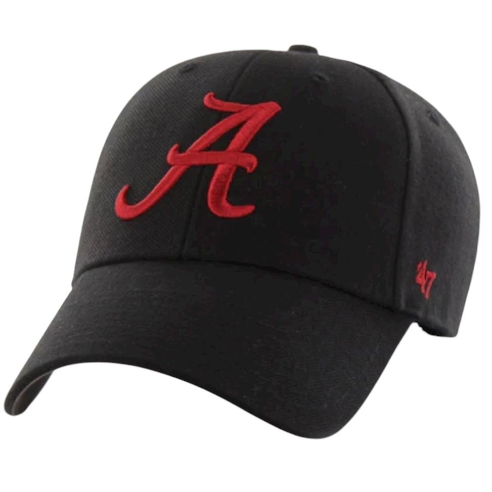 Alabama Crimson Tide Men’s Black 47 Brand MVP Adjustable Hat
