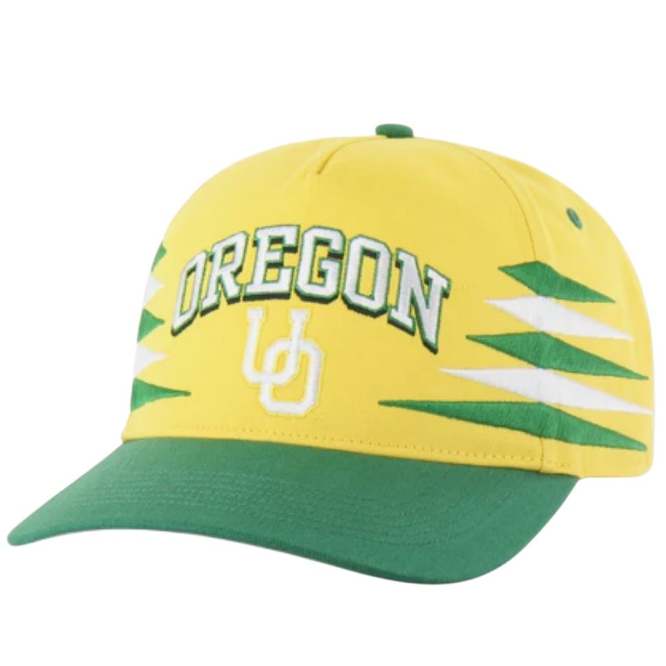 Oregon Ducks Men’s Yellow Diamond Cut Mitchell & Ness Snapback Hat