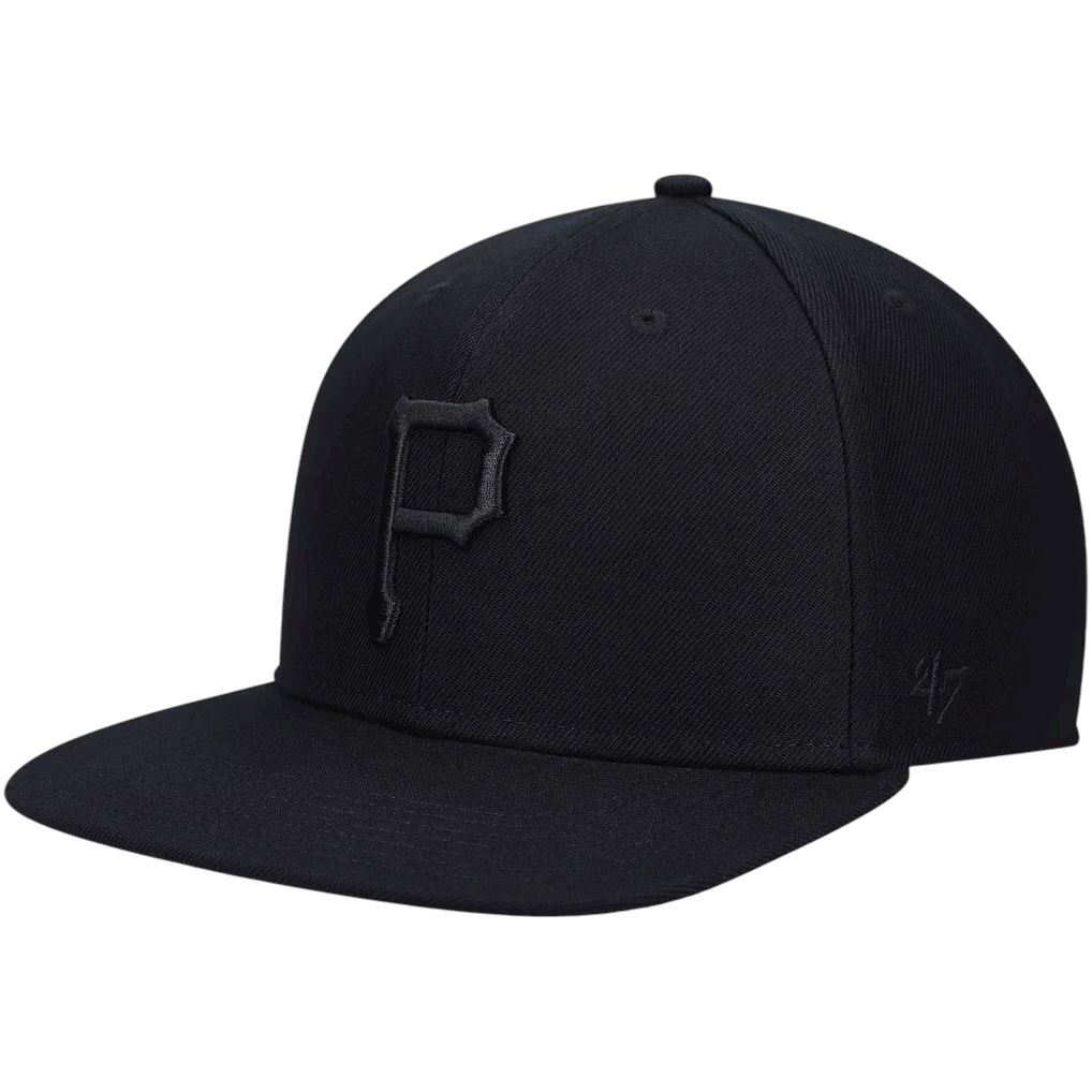 Pittsburgh Pirates Men’s Black No Shot 47 Brand Captain Snapback Hat