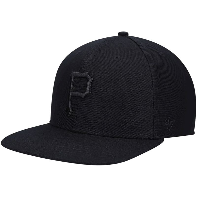 Pittsburgh Pirates Men’s Black No Shot 47 Brand Captain Snapback Hat Pittsburgh Pirates Men’s Black No Shot 47 Brand Captain Snapback Hat
