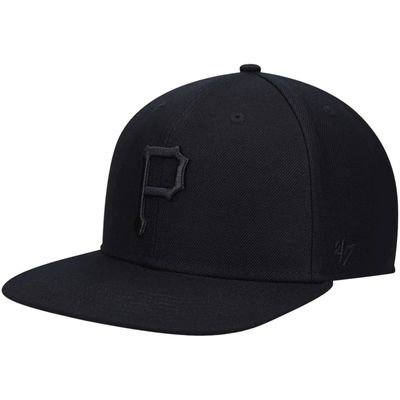 Pittsburgh Pirates Men’s Black No Shot 47 Brand Captain Snapback Hat