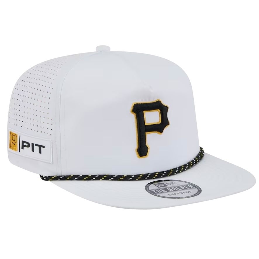 Pittsburgh Pirates Men's White New Era Optic White Performance Rope Golfer Hat