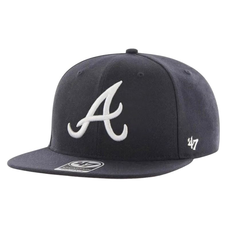 Atlanta Braves Men’s Navy No Shot 47 Brand Captain Snapback Hat Atlanta Braves Men’s Navy No Shot 47 Brand Captain Snapback Hat