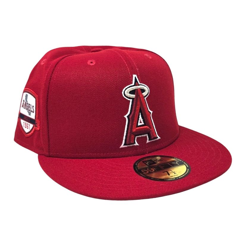 Los Angeles Angels Men's Red City Side New Era 59Fifty Fitted Hat Los Angeles Angels Men's Red City Side New Era 59Fifty Fitted Hat