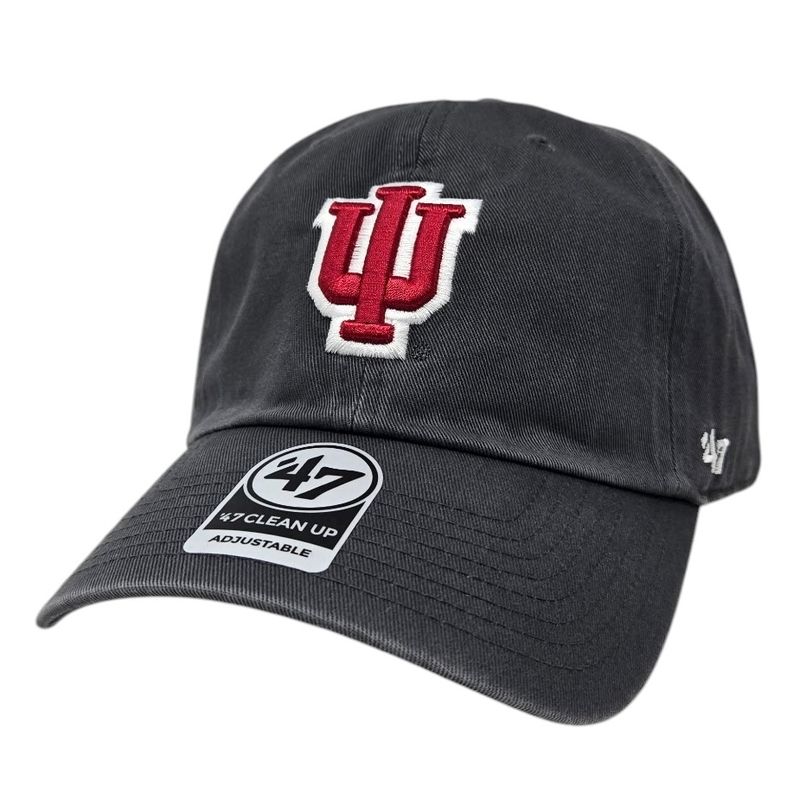 Indiana Hoosiers Men’s Grey 47 Brand Clean Up Adjustable Hat Indiana Hoosiers Men’s Grey 47 Brand Clean Up Adjustable Hat