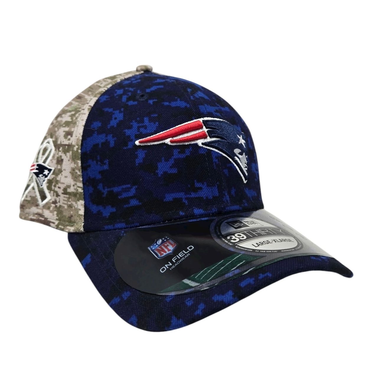 New England Patriots Men's Salute to Service New Era 39Thirty Flex Fit Sideline Hat