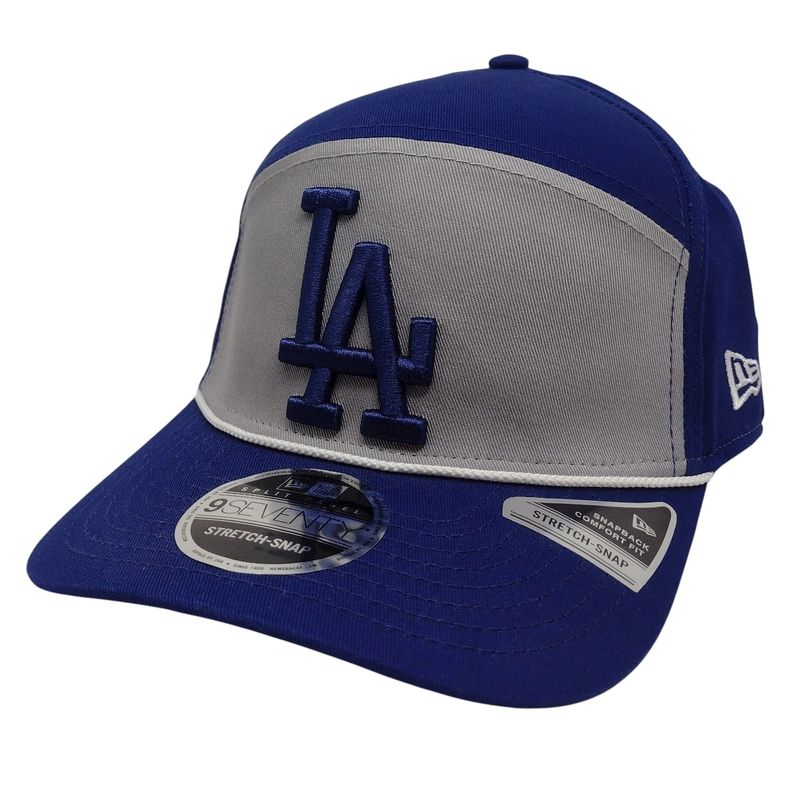 Los Angeles Dodgers Men's Blue Split Panel Rope New Era 9SEVENTY Stretch-Snap Hat Los Angeles Dodgers Men's Blue Split Panel Rope New Era 9SEVENTY Stretch-Snap Hat