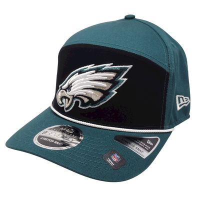 Philadelphia Eagles Men's Green Split Panel Rope New Era 9SEVENTY Stretch-Snap Hat