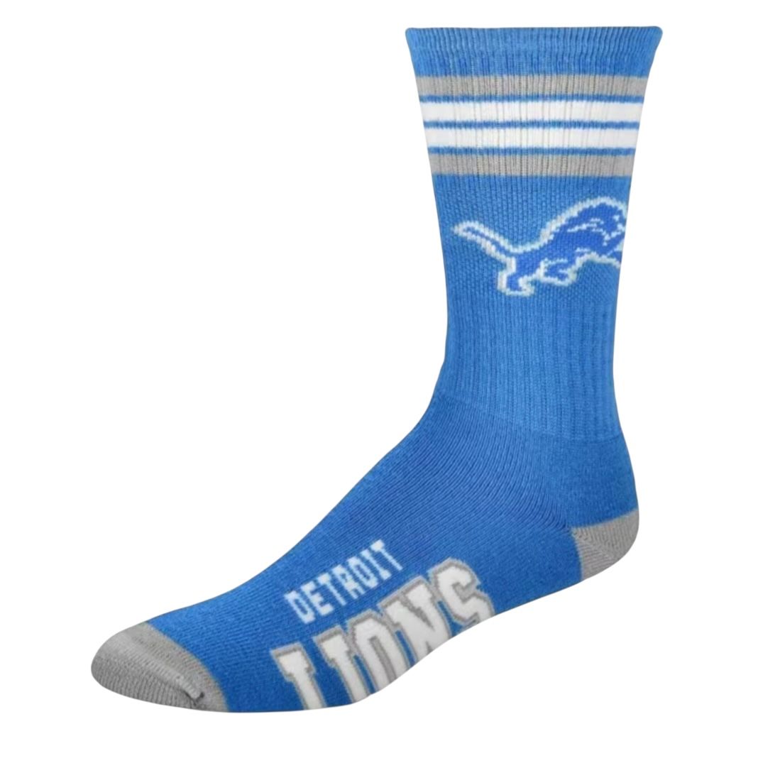 Detroit Lions Men's Adult 4-Stripe Deuce Socks