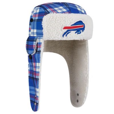 Buffalo Bills Men's New Era Lift Sideline Plaid Sherpa Trapper Hat Buffalo Bills Men's New Era Lift Sideline Plaid Sherpa Trapper Hat