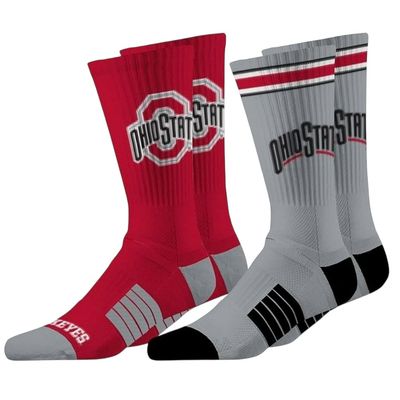Ohio State Buckeyes Men’s Strideline Premier Knit Crew Socks 2 Pack Ohio State Buckeyes Men’s Strideline Premier Knit Crew Socks 2 Pack