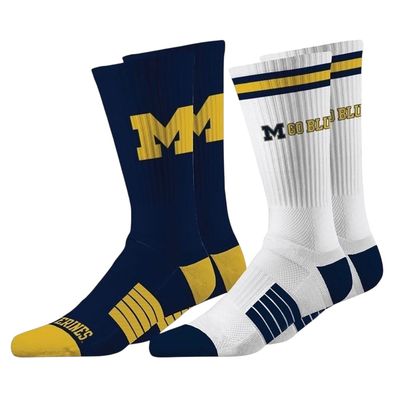 Michigan Wolverines Men’s Strideline Premier Knit Crew Socks 2 Pack