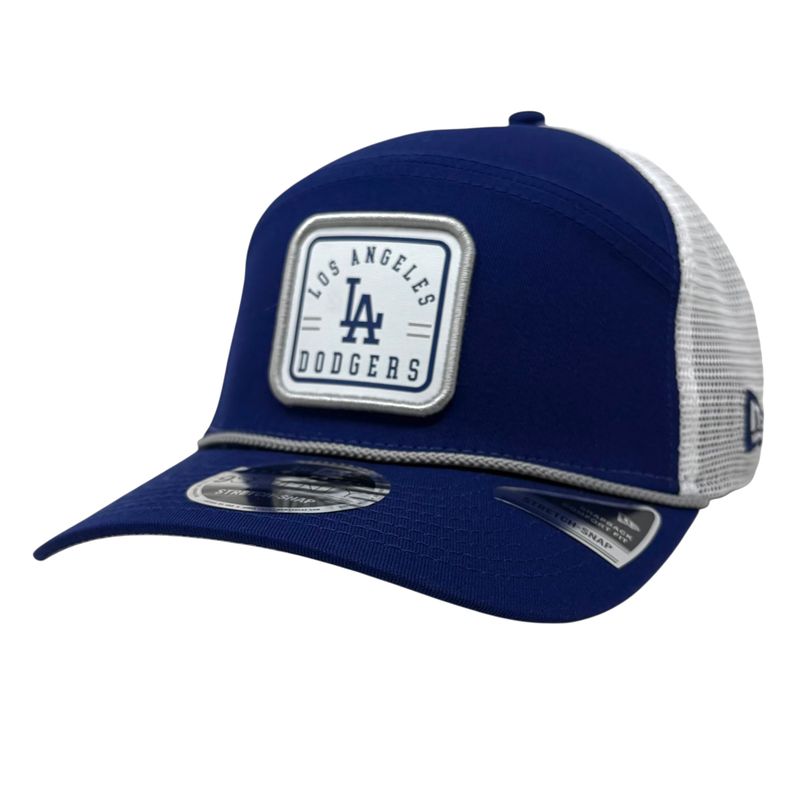 Los Angeles Dodgers Men's Blue Split Panel Rope New Era 9SEVENTY Stretch-Snap Trucker Hat Los Angeles Dodgers Men's Blue Split Panel Rope New Era 9SEVENTY Stretch-Snap Trucker Hat