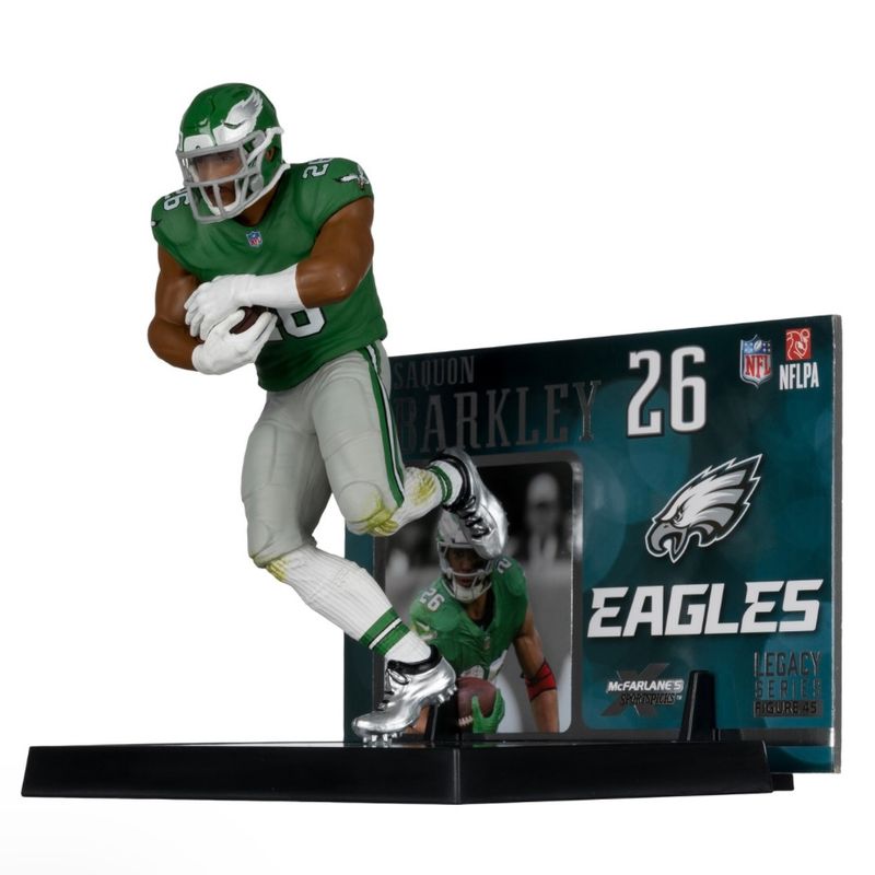 Philadelphia Eagles Saquon Barkley Kelly Green Historic NFL McFarlane Legacy Series Figure #45 Philadelphia Eagles Saquon Barkley Kelly Green Historic NFL McFarlane Legacy Series Figure #45