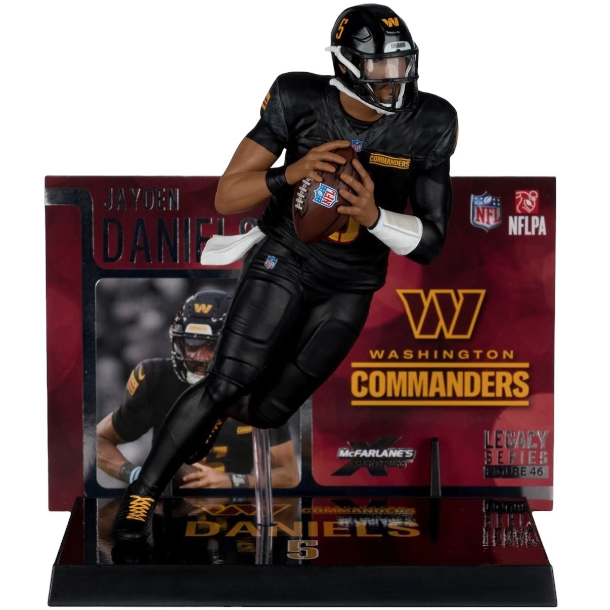 Washington Commanders Jayden Daniels Alternate Black NFL McFarlane Legacy Series Figure #46