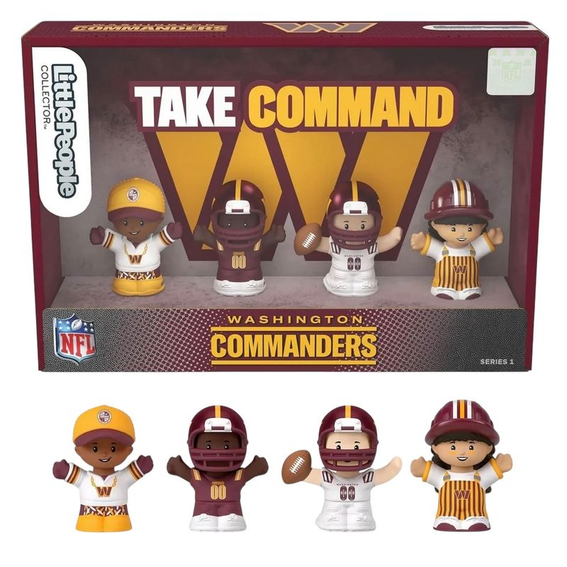 Washington Commanders TeenyMates Four-Piece NFL Collector Set Washington Commanders TeenyMates Four-Piece NFL Collector Set