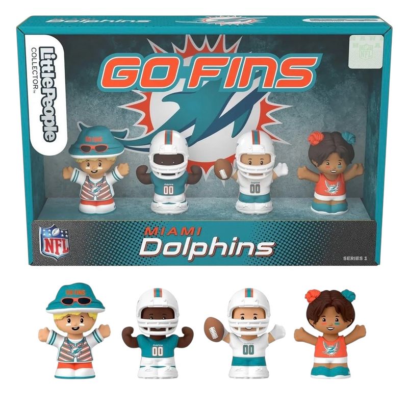 Miami Dolphins TeenyMates Little People Four-Piece NFL Collector Set Miami Dolphins TeenyMates Little People Four-Piece NFL Collector Set