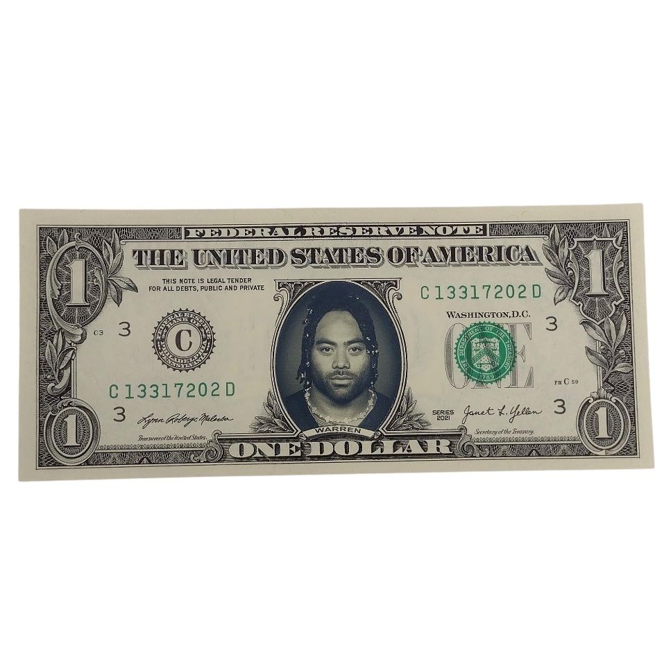Jaylen Warren Famous Face Dollar Bill Jaylen Warren Famous Face Dollar Bill
