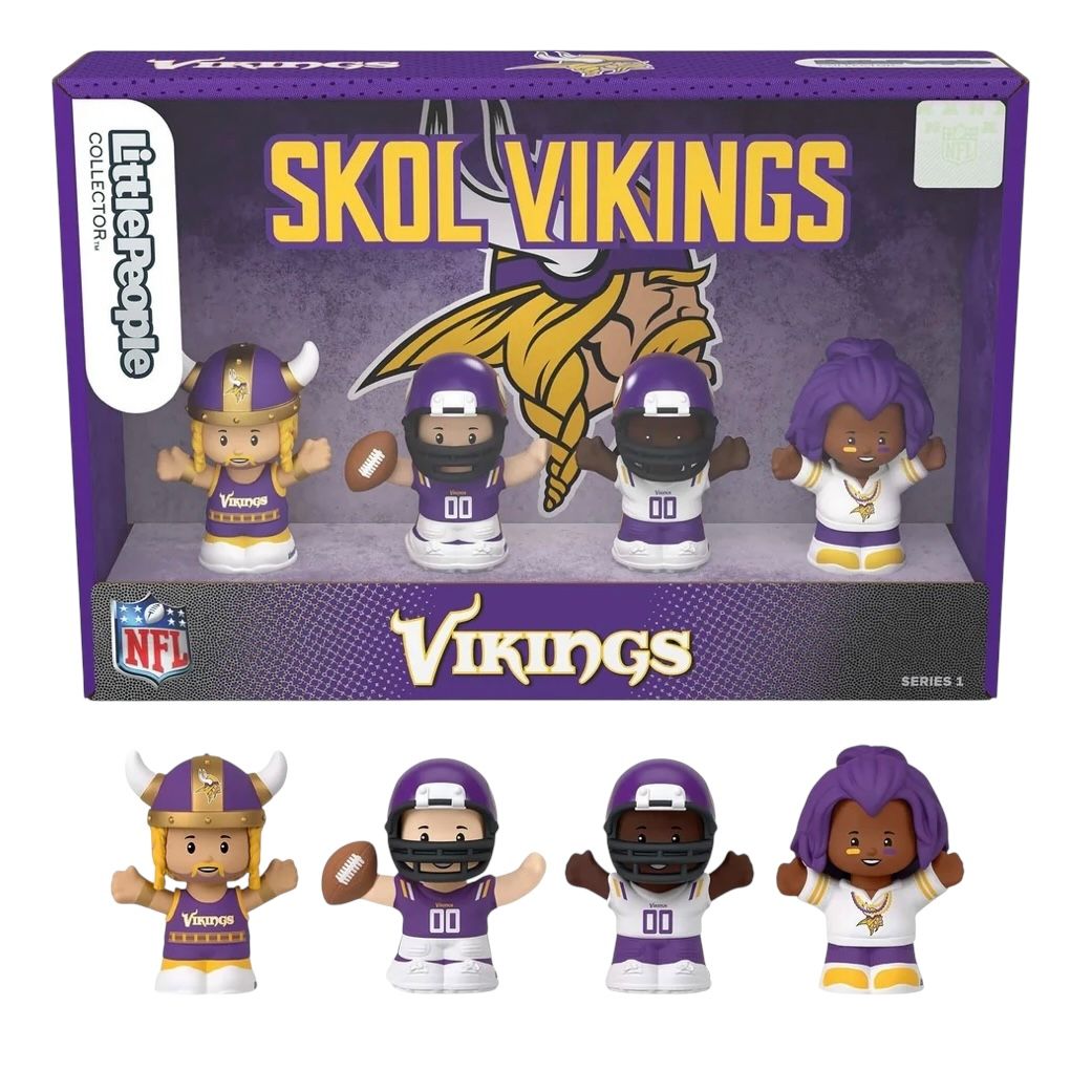 Minnesota Vikings TeenyMatesLittle People Four-Piece NFL Collector Set Minnesota Vikings TeenyMatesLittle People Four-Piece NFL Collector Set