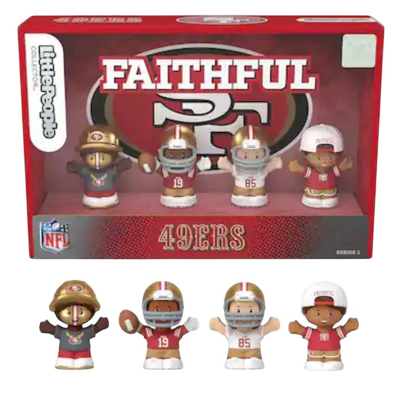 San Francisco 49ers TeenyMates Little People Four-Piece NFL Collector Set San Francisco 49ers TeenyMates Little People Four-Piece NFL Collector Set