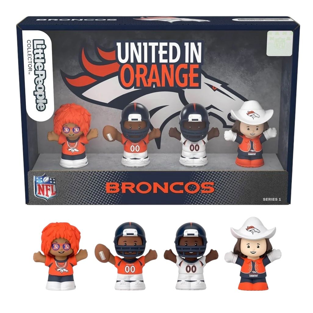 Denver Broncos TeenyMates Four-Piece NFL Collector Set Denver Broncos TeenyMates Four-Piece NFL Collector Set