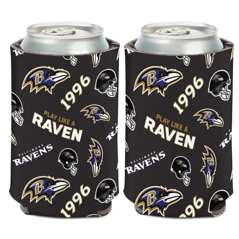 Baltimore Ravens Scatter 12 Ounce Can Cooler Koozie