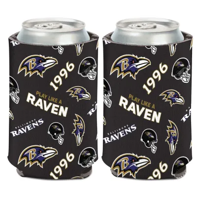 Baltimore Ravens Scatter 12 Ounce Can Cooler Koozie Baltimore Ravens Scatter 12 Ounce Can Cooler Koozie