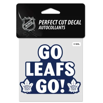 Toronto Maple Leafs Go Leafs Go 4" x 4" Perfect Cut Color Decal
