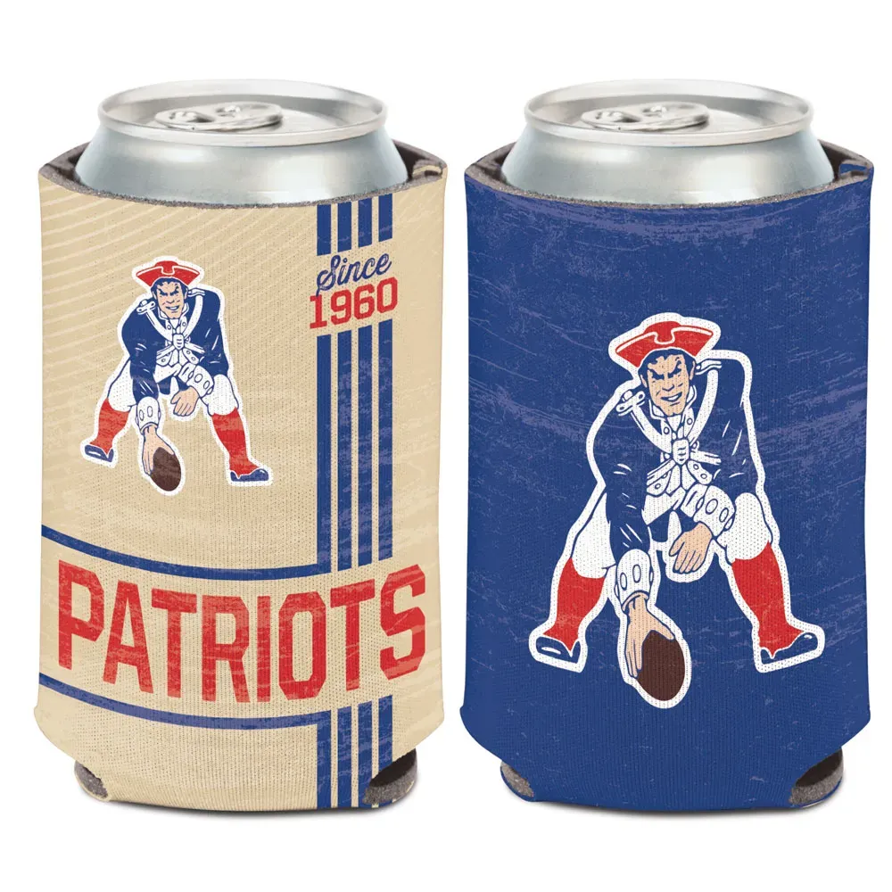 New England Patriots Historic 12 Ounce Can Cooler Koozie