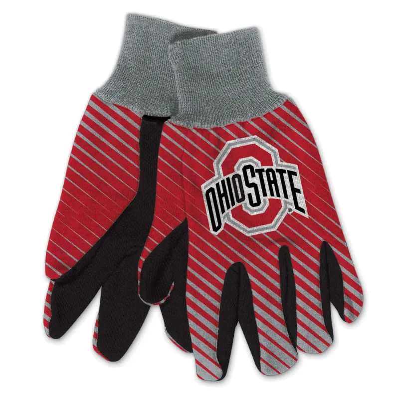 Ohio State Buckeyes Striped Utility Gloves Ohio State Buckeyes Striped Utility Gloves