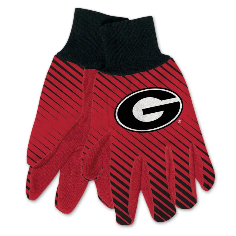Georgia Bulldogs Striped Utility Gloves Georgia Bulldogs Striped Utility Gloves