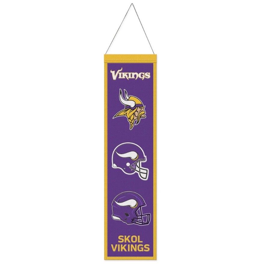 Minnesota Vikings 8" x 32" Wool Banner