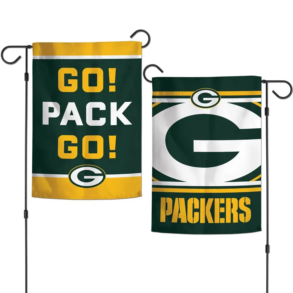 Green Bay Packers Go Pack Go 12.5" x 18" Premium 2-Sided Garden Flag