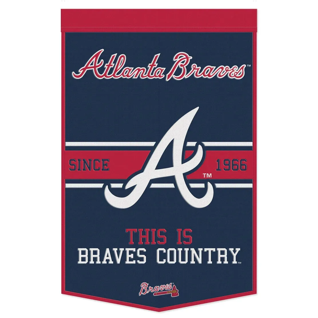 Atlanta Braves Country 24 x 38 Wool Banner