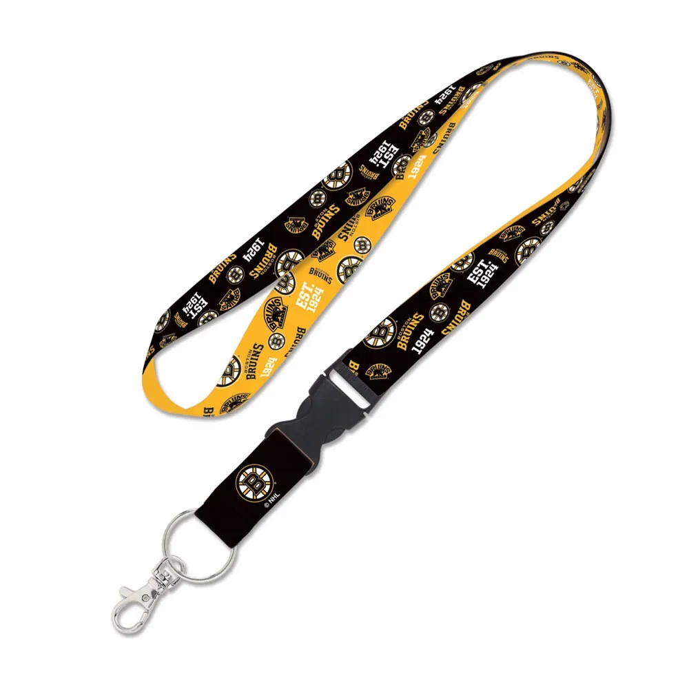 Boston Bruins All Over Print Reversible 1" Lanyard