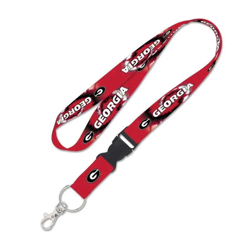 Georgia Bulldogs Tie Dye 1 Georgia Bulldogs Tie Dye 1" Lanyard