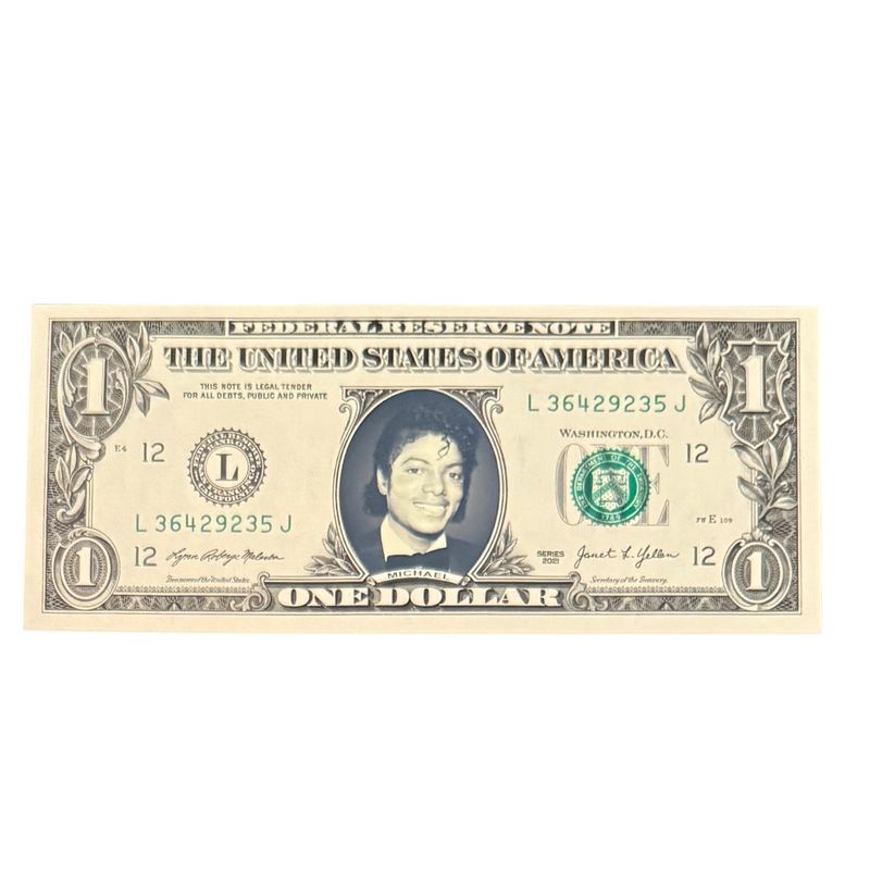 Michael Jackson Famous Face Dollar Bill