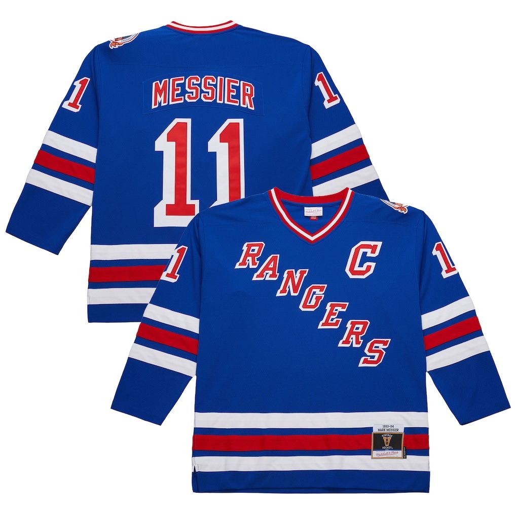 New York Rangers Mark Messier 1993-94 Men’s Blue Mitchell & Ness Blue Line Player Jersey